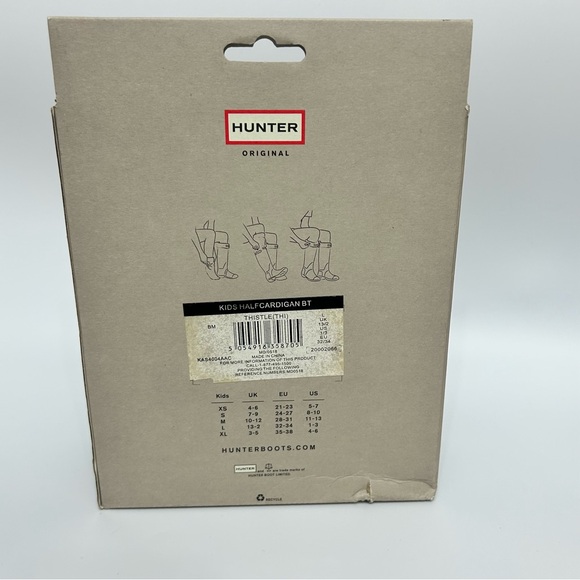 Hunter Half Cardigan Kids Boot Socks Large (1-3) NEW Purple - Picture 3 of 3